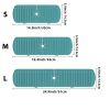 1pc Silicone Sink Faucet Mat Splash Guard; Kitchen Sink Draining Pad Behind Faucet Dish Drying Mat For Countertop; Bathroom; Farmhouse - gray - L