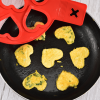 Quick DIY Nonstick Silicone Pancake Molds with 7 Holes for Pan - red