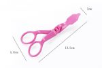 Flower Nail Plastic Cake Flower Lifter, Plastic Scissor Sugar Craft Cake Decorating Fondant Pastry DIY Transfer Tool - Pink