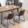 Aryven Industrial 7-Piece Dining Set, Antique Gray - as Pic