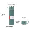 1pc/1Set Stainless Steel Thermal Cup; With Gift Box Set; Double Layer Leakproof Insulated Water Bottle; Keeps Hot And Cold Drinks For Hour - Gray + Gi