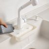 Faucet Drainer Rack Non-slip Countertop Mat Kitchen Wipe Sponge Wipe Drainer Organizer Rack Kitchen Accessories Tools - Light Blue A0013D