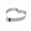 Heart Mousse Ring Mold Adjustable Stainless Steel Cookie Mold Metal Cake Mold Baking Dish Heart Cake Tools - stainless steel