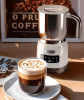 5 in 1 pearl white electric milk foam LED touch control 0.4L/13.5oz cold foam 360¬∞, rotating base detachable cold and hot foam and steamer SUS304 - P