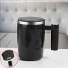 Fully Automatic Stirring Cup 380ml; Portable Rechargeable Coffee Milk Mixed Magnetic Water Cup; Small Kitchen Appliances - Brown