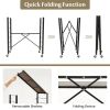 Multi-usage Foldable Shelving with Adjustable Shelves - Rustic Brown - Shelving