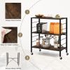 Multi-usage Foldable Shelving with Adjustable Shelves - Rustic Brown - Shelving