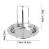 1pc Stainless Steel Roast Chicken Rack; Roast Chicken Pan; Detachable Roast Chicken Rack With Bottom Plate; Grill - Silvery