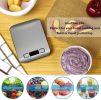 Digital Kitchen Scale 5kg/10kg Food Scale Stainless Steel Electronic Balance Measuring Grams Scales For Cooking Baking - Black - 10Kg