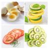 1pc Tomato Lemon Slicer Holder; Round Fruits Onion Shredder Cutter Guide Tongs With Handle; Stainless Steel Kitchen Cutting Potato Lime Food Stand - S