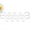 1pc Stainless Steel Burrito Pancake Stand; Tacoholder Pancake Stand; W-shaped Taco Stand - Silvery