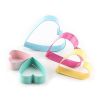 Set of 5 3D Heart Shape Biscuit Cutter Cookie Mold Cake Fondant Icing Pastry Cutter Stainless Steel DIY Kitchen Baking Gadget Tools - 5-PC