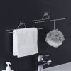 Stainless Steel Punch-Free Kitchen Bathroom Roll Paper Towel Rack Iron Rack Lazy Rag Bracket - Natural color