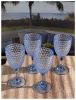 Diamond Cut Plastic Wine Glasses Set of 4 (12oz), BPA Free Acrylic Wine Glass Set, Unbreakable Red Wine Glasses, White Wine Glasses - as Pic