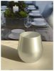 Metallic Silver Color Plastic Wine Glasses Set of 4 (18oz), BPA Free Acrylic Wine Glass Set, Unbreakable Red Wine Glasses, White Wine Glasses - as Pic