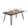 Ashford 5-Piece Dining Set, Hairpin Dining Table with 4 Chairs, 4 Color Options - as Pic