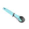 Non-stick Ice Cream Scoop with Easy TPR Material Trigger Release Spoon Anti-Freeze Plastic Lever Scoop for Cookies Ice Cream Fruit Baller - blue