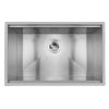 30 Inch Workstation Ledge kitchen Sink Undermount 304 Stainless Steel Single Bowl R10 Tight Radius Sink - Brushed Chrome