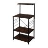 Wooden Kitchen Shelf, Baker's Rack 4 Tier Shelves, Vintage Color - As Pictures