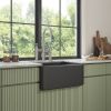 Inch White Farmhouse Sink Deep Apron Sink Undermount Farmhouse Kitchen Sink Single Farm Sink - as Pic