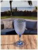 Diamond Cut Plastic Wine Glasses Set of 4 (12oz), BPA Free Acrylic Wine Glass Set, Unbreakable Red Wine Glasses, White Wine Glasses - as Pic