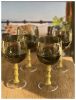 Palm Tree Plastic Wine Glasses Set of 4 (16oz), BPA Free Acrylic Wine Glass Set, Unbreakable Red Wine Glasses, White Wine Glasses - as Pic