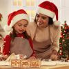 1pc Embossing Rolling Pin Christmas Pattern Xmas Wooden 3D Engraved Nativity With Jesus 9 Different Pattern Design For Baking Cookies - Christmas Patt