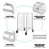 10 Sheets Aluminum Rolling Bakery Pan Rack - Silver