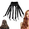Satin No Heat Curlers for Long Hair - Heatless Curling Rod Headband for Beautiful, Healthy Curls - Short Brown
