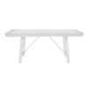 Modern Contemporary White Finish 5pc Set Dining Table and 4 Side Chairs Set Wooden Kitchen Dining Furniture Casual Style - as Pic