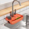 Faucet Drainer Rack Non-slip Countertop Mat Kitchen Wipe Sponge Wipe Drainer Organizer Rack Kitchen Accessories Tools - Light Blue A0013D