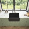 Inch White Farmhouse Sink Deep Apron Sink Undermount Farmhouse Kitchen Sink Single Farm Sink - as Pic