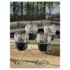Paisley Plastic Wine Glasses Set of 4 (13oz), BPA Free Acrylic Wine Glass Set, Unbreakable Red Wine Glasses, White Wine Glasses - as Pic