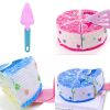 Cake Shovel Plastic Cake Server with Trigger Non-Stick Cake Spatula Knife for Pie Pizza Cheese Pastry Server Cake Divider Baking Tools - pink