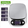 Supermarket Kitchen Scales Stainless Steel Weighing For Food Diet 22lb(1oz) Balance Measuring LCD Precision Electronic Vegetable Mark - 22lb(1oz)
