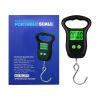 50kg X 10g Digital Luggage Scale Hanging Scale Weight Balance Hook Scale For Suitcase Travel Mini Fishing Weighting Tool BackLight - Black