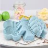 Silicone Molders 12 pieces Non-Stick Christmas Tree Grapes Butterfly Cake Molders Bread Baking Pan Homemade Cake Tools - blue