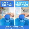 1 Pack 5 Gallon Water Jug Cap Reusable; Non-Spill 55mm/2.17in Water Bottle Caps; Silicone Replacement Cap Lids Anti Splash - 1 Pack