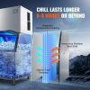 VEVOR Commercial Ice Maker, 400LBS/24H Ice Making Machine with 330.7LBS Large Storage Bin, 800W Auto Self-Cleaning Ice Maker Machine with 3.5-inch LED
