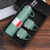 1pc/1Set Stainless Steel Thermal Cup; With Gift Box Set; Double Layer Leakproof Insulated Water Bottle; Keeps Hot And Cold Drinks For Hour - Gray + Gi