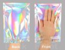 Smell Proof Bags & Resealable Foil Pouch Bag [100 PCS ] Great for Party Favor Food Storage (Holographic Color, Multiple Size) - 5.5x8 - 100