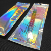 Resealable Foil Pouch Bag [100 PCS ] Great for Party Favor Food Storage (Holographic Color, 2.7 x 8.6 Inch) - 2.4x9 - 100