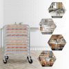 10 Sheets Aluminum Rolling Bakery Pan Rack - Silver