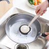 Cleaning Brushes Kitchen Stainless Steel Wire Ball Dishwashing Brush Pans Brush to oil stainsHousehold Cleaning Tools - White