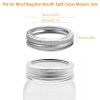 24 Pcs Regular Mouth Canning Jar Metal Rings Split-Type Jar Bands Replacement - Silver