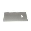Stainless Steel Scraper Cake Icing Smoother Four Sided Scraper Cake Decorating Comb Baking Tool  - Silver