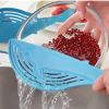 Whale Shape Handle Type Rice Washer Kitchen Water Filter - blue