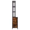 Salon Station for Hair Stylist;  Barber Equipment with Drawer;  Cabinet and Shelves;  Vintage Brown - Vintage Brown