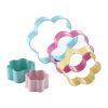 Set of 5 3D Plum Blossom Shape Biscuit Cutter Cookie Mold Cake Fondant Icing Pastry Cutter Stainless Steel DIY Kitchen Baking Gadget Tools - 5-PC