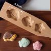 Wooden Moon Cake Mold DIY Rice Cake Baking Mold Children Steamed Bread Mold Tortoise Fish Starfish 35g - Default